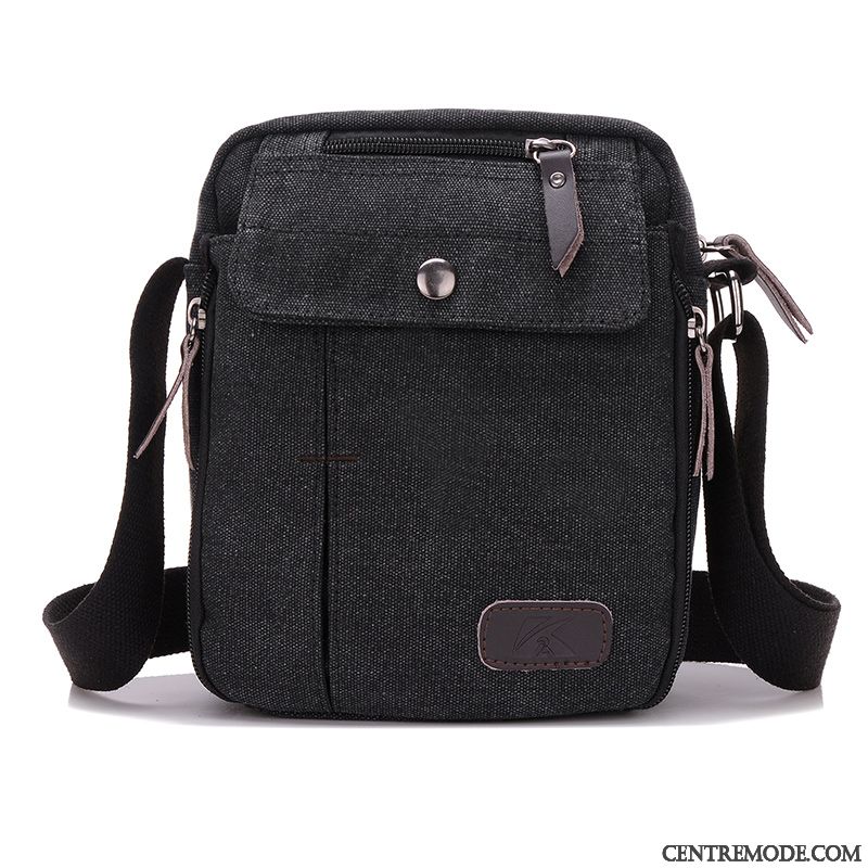 Sac À Bandoulière Homme Toile Sac De Messager Petit Sacs À Bandoulière Tendance Le Nouveau Gris