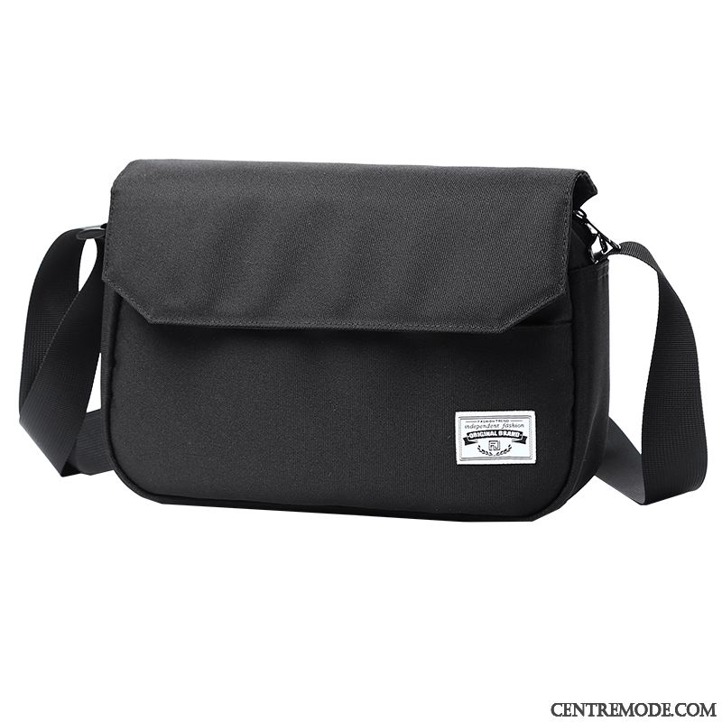 Sac À Bandoulière Homme Étudiant Loisir Jeunesse Tendance Sac À Dos Sport Noir