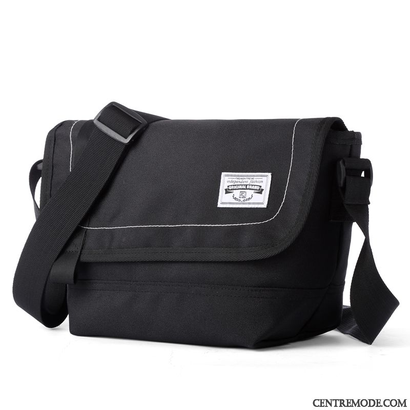 Sac À Bandoulière Homme Étudiant Loisir Jeunesse Tendance Sac À Dos Sport Noir