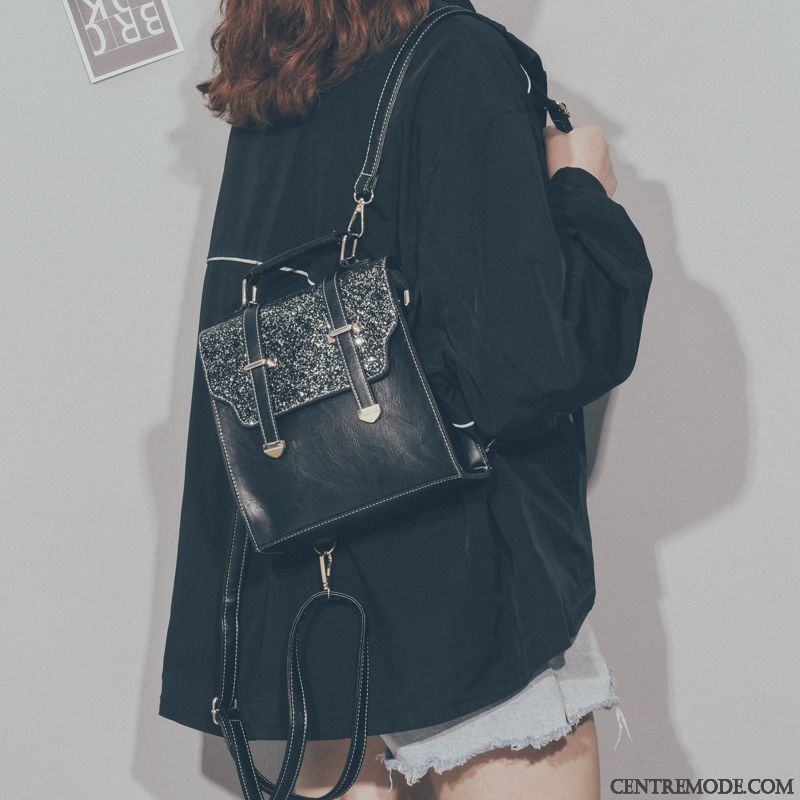 Sac À Dos Femme All-match Mode Rétro Voyage Mini Ultra Noir