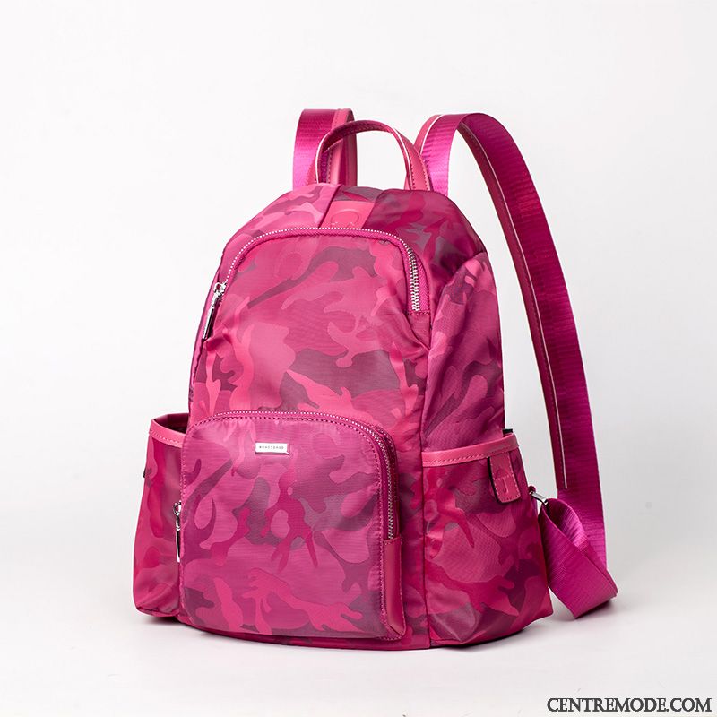 Sac À Dos Femme Antivol Lumière Voyage All-match Tourisme Multicolore Violet