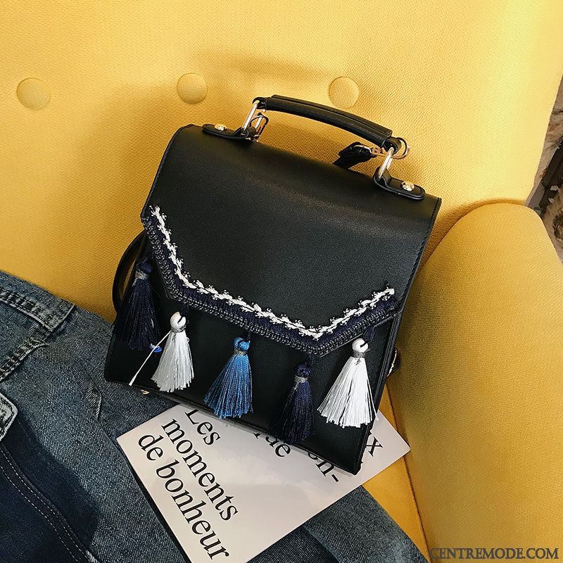 Sac À Dos Femme Le Nouveau Mode All-match Ultra Frais Mini Noir