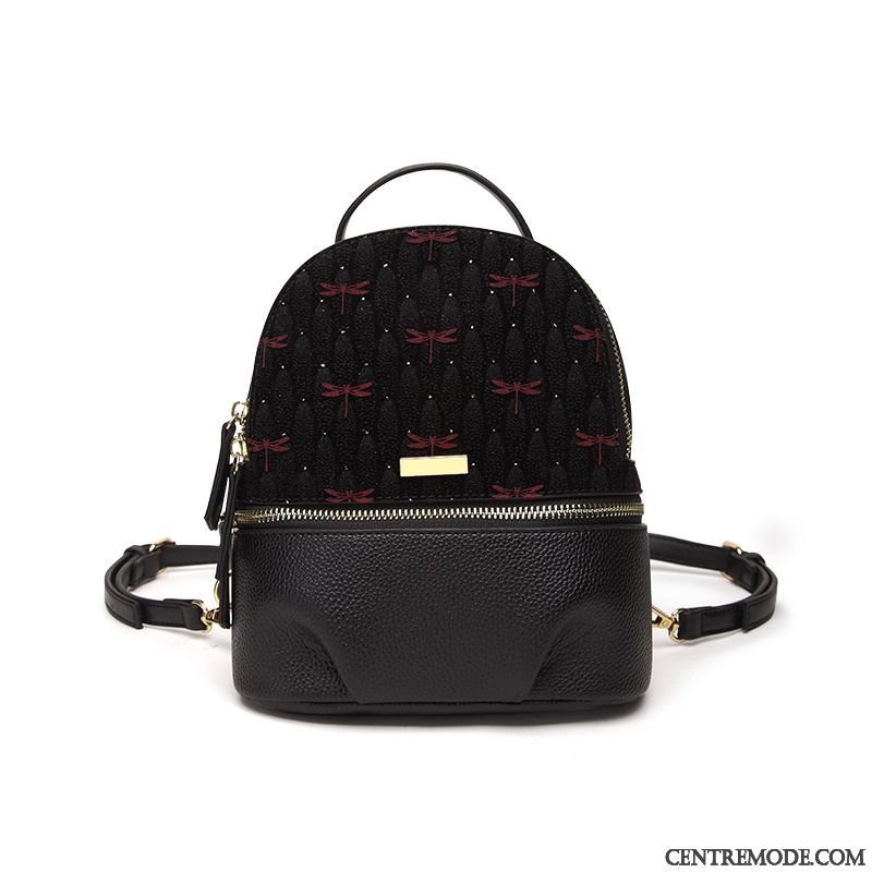 Sac À Dos Femme Mode Réseau Paillettes Petit Tendance Le Nouveau Noir Rouge