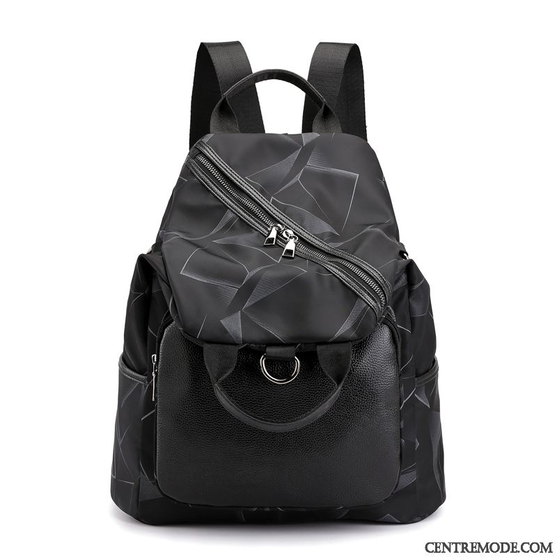 Sac À Dos Femme Mode Tissu Oxford Cartable All-match Le Nouveau Petit Noir