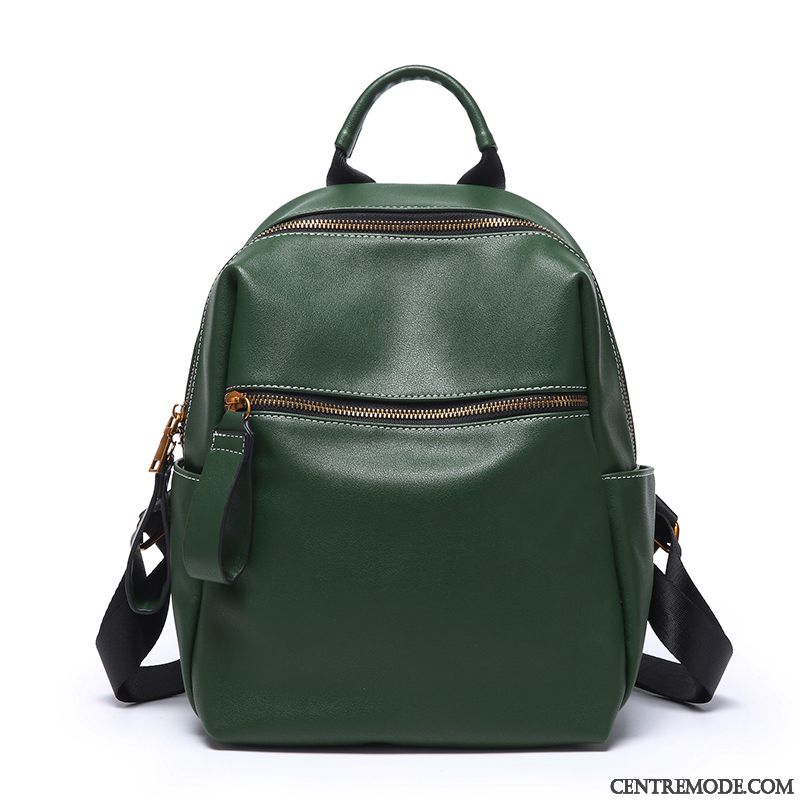 Sac À Dos Femme Étanche Loisir Tendance Personnalité Filles All-match Vert