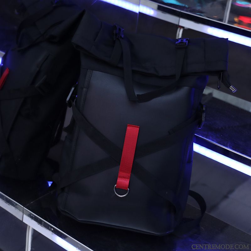 Sac À Dos Homme Cartable Mode Voyage Rue Hip Hop Tendance Noir
