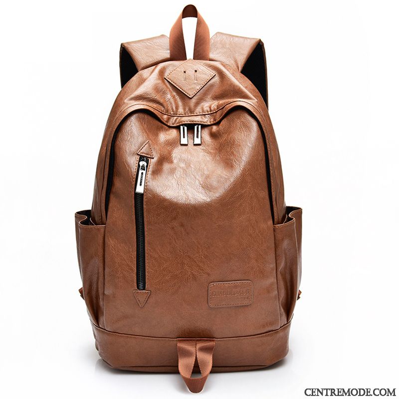 Sac À Dos Homme Cuir Tendance Cartable Qualité Britanique Mode Noir Marron Clair