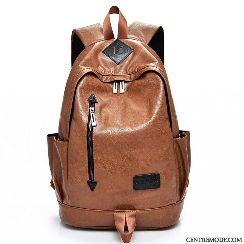 Sac À Dos Homme Cuir Tendance Cartable Qualité Britanique Mode Noir Marron Clair