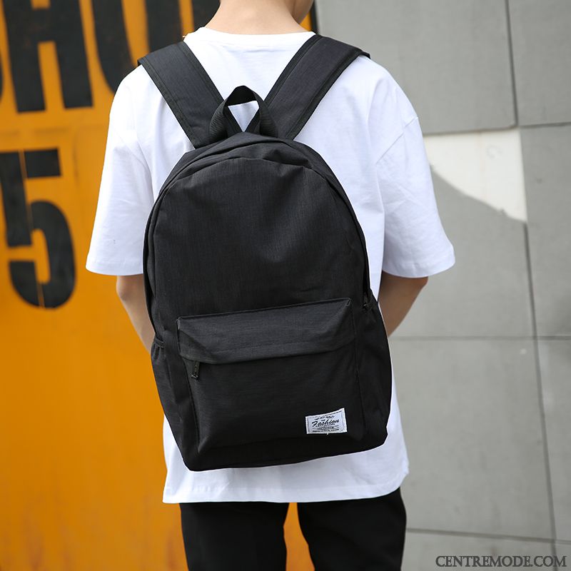 Sac À Dos Homme Loisir Toile Femme Étudiant Original Britanique Pure Gris