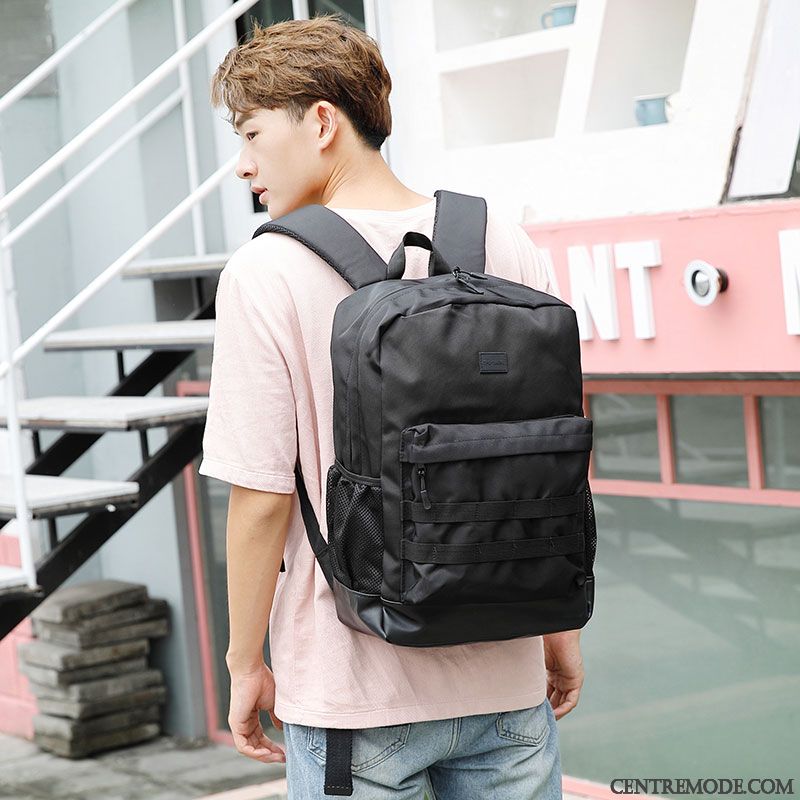 Sac À Dos Homme Loisir Toile Femme Étudiant Original Britanique Pure Gris