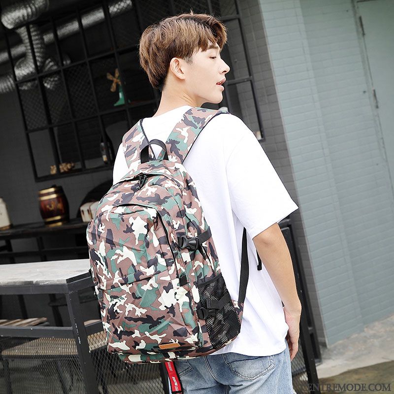 Sac À Dos Homme Loisir Toile Femme Étudiant Original Britanique Pure Gris