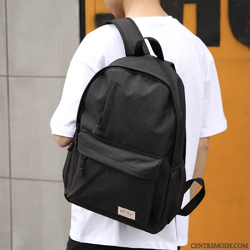 Sac À Dos Homme Loisir Toile Femme Étudiant Original Britanique Pure Gris