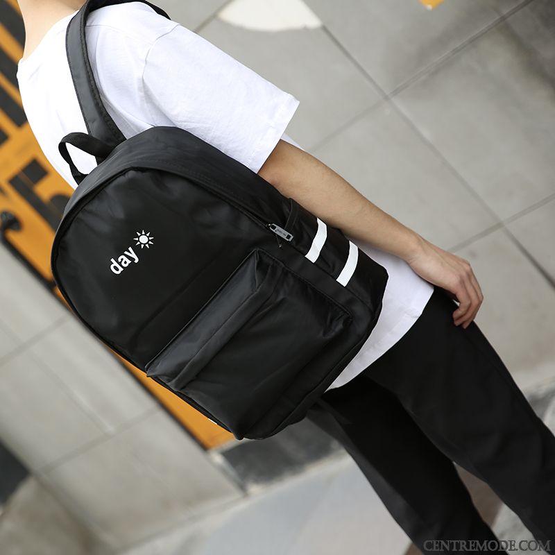 Sac À Dos Homme Loisir Toile Femme Étudiant Original Britanique Pure Gris