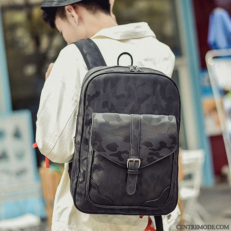 Sac À Dos Homme Mode Cartable Loisir Sac D'ordinateur Portable Rétro Britanique Brun