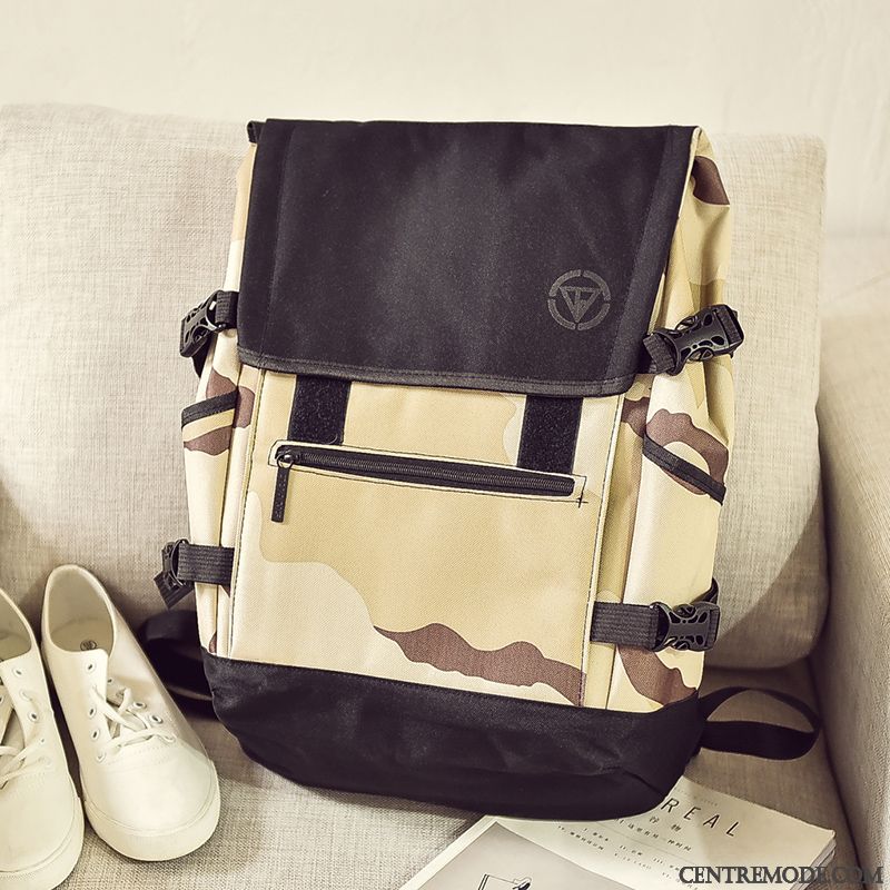 Sac À Dos Homme Mode Toile Voyage Cartable Gros Loisir Noir