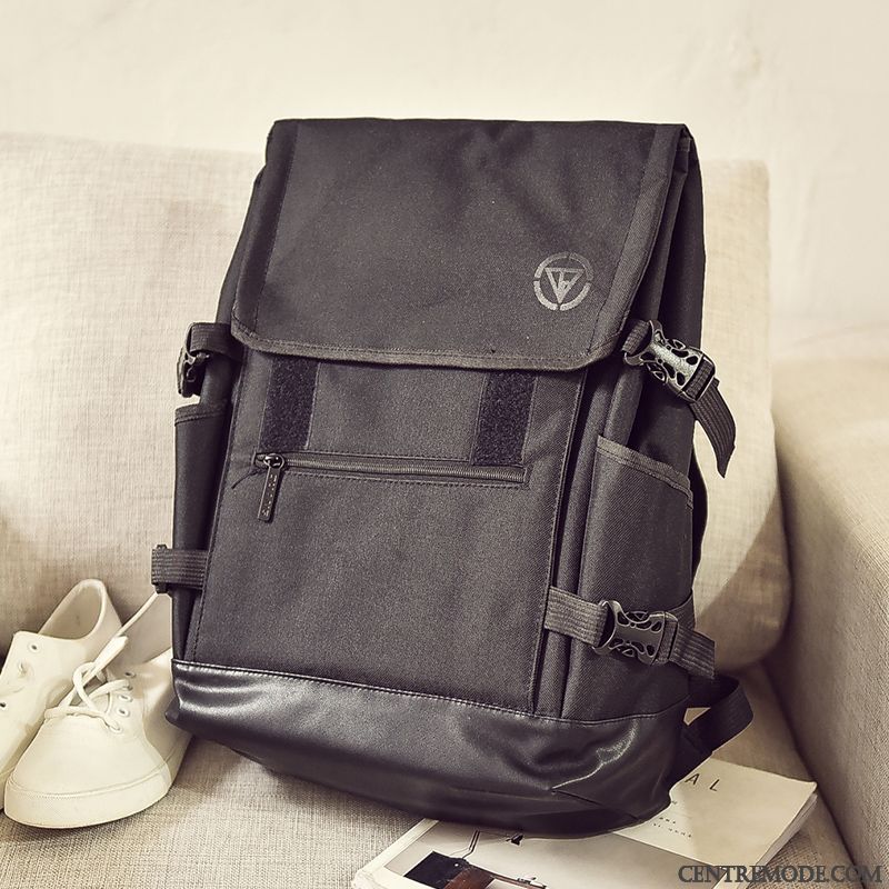 Sac À Dos Homme Mode Toile Voyage Cartable Gros Loisir Noir