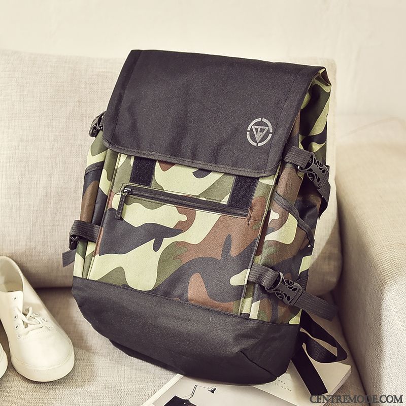 Sac À Dos Homme Mode Toile Voyage Cartable Gros Loisir Noir