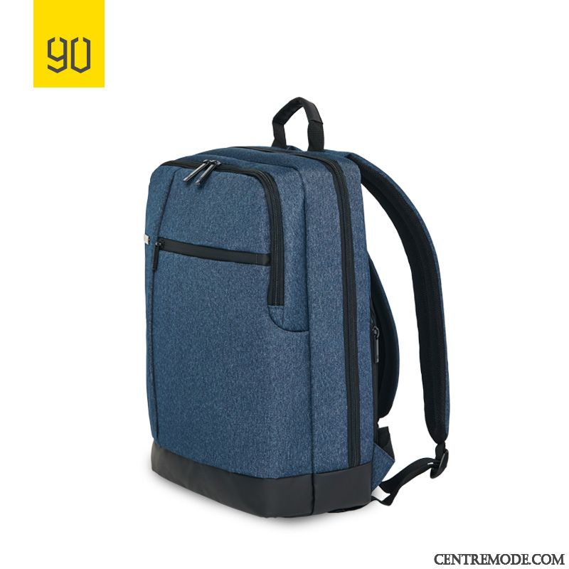 Sac À Dos Homme Sac D'ordinateur Portable Femme Classique Entreprise Étudiant Mode Bleu