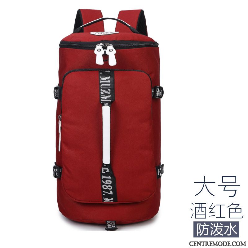 Sac À Dos Randonnée Femme Sport Toile Homme Super Léger Grande Capacité Sacs À Dos Rouge