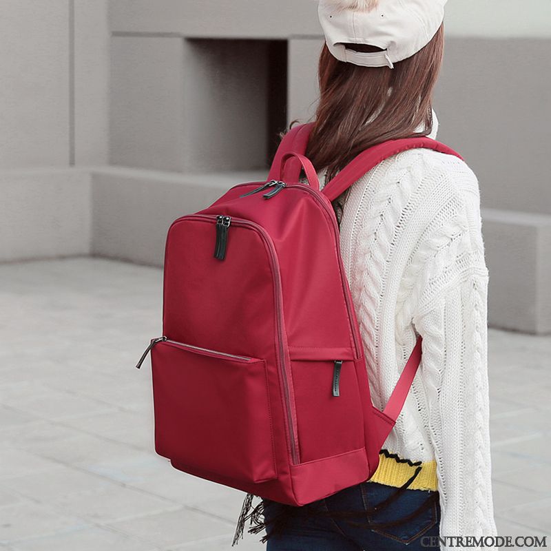 Sac À Dos Randonnée Femme Voyage All-match Lumière Grande Capacité Loisir Cartable Gris Clair