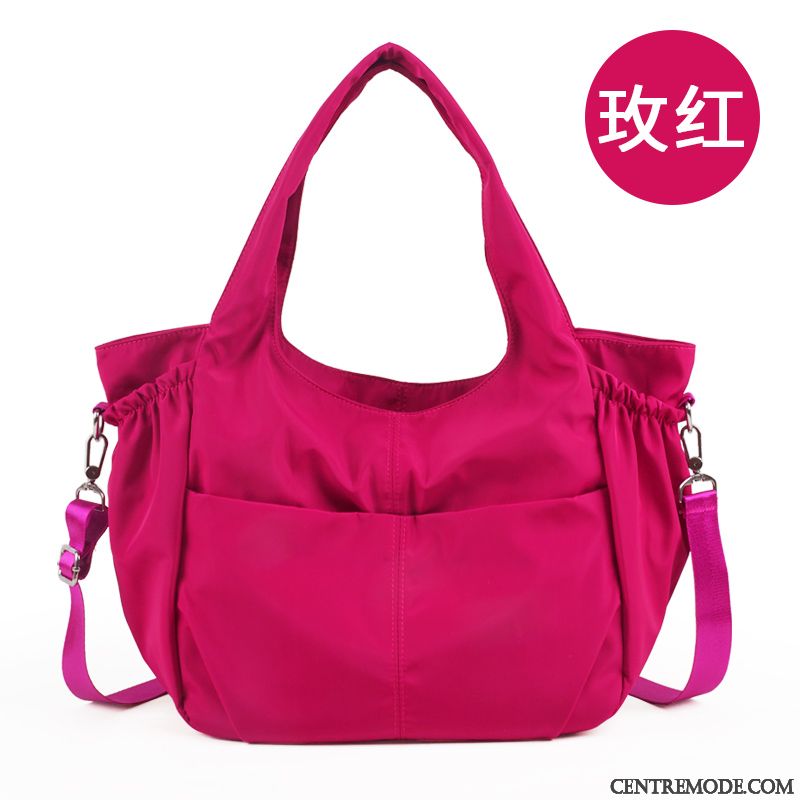 Sac À Dos Randonnée Femme Étanche Voyage Loisir Portable Nylon Mode Rouge