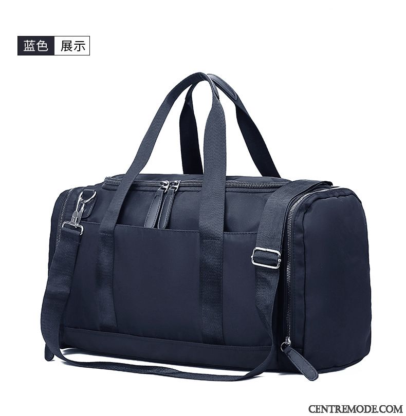 Sac À Dos Randonnée Homme Bagage Voyage Sac À Main Tissu Oxford Grande Capacité Entreprise Bleu