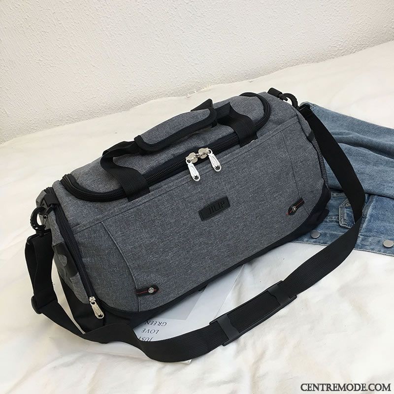 Sac À Dos Randonnée Homme Femme Bagage Tourisme Aptitude Sport Plier Gris