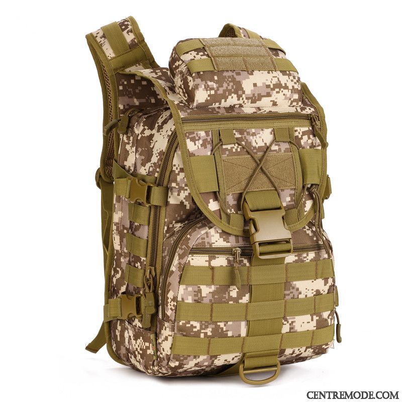 Sac À Dos Randonnée Homme Grande Capacité Camouflage De Plein Air Voyage Les Fanatiques Militaires Étanche Vert