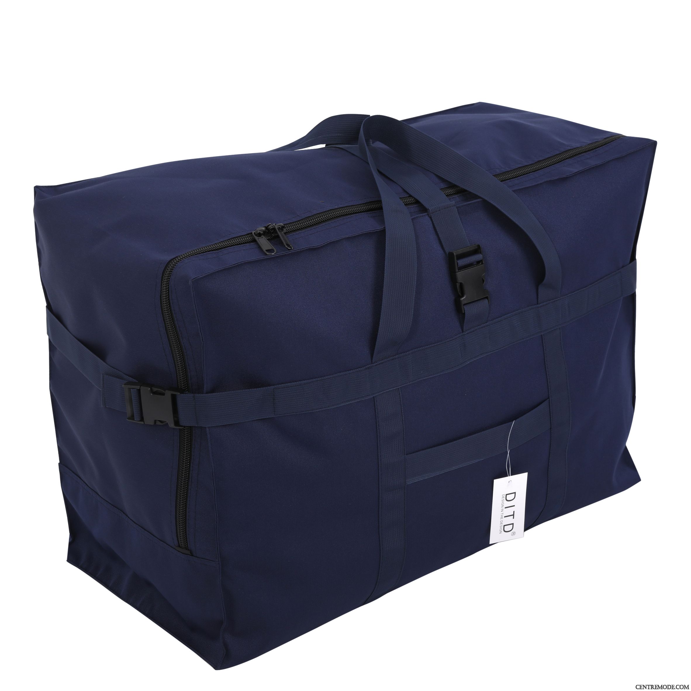 Sac À Dos Randonnée Homme Grande Capacité Plier Bagage Voyage Étanche Tissu Oxford Noir