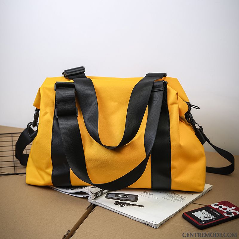 Sac À Dos Randonnée Homme Grande Capacité Sac À Main Tendance Loisir Femme Sac De Messager Jaune