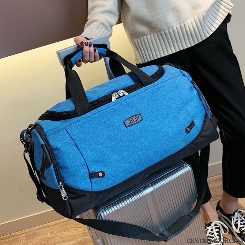 Sac À Dos Randonnée Homme Portable Étanche Femme Grande Capacité Voyage Court Bleu Marin