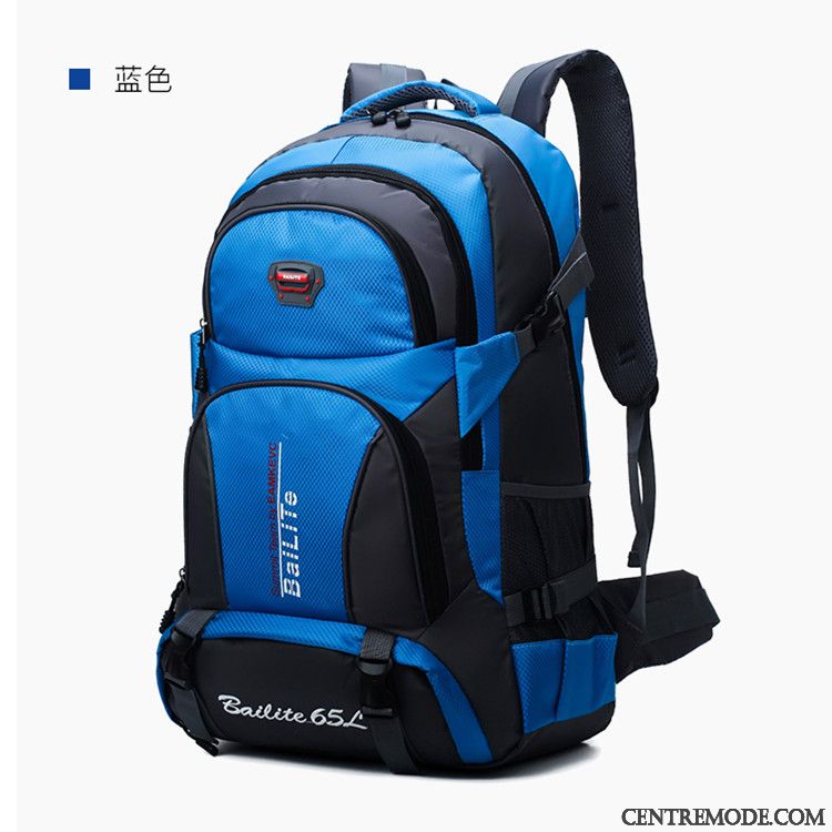 Sac À Dos Randonnée Homme Sport Voyage Femme Loisir Grande Capacité Étanche Bleu