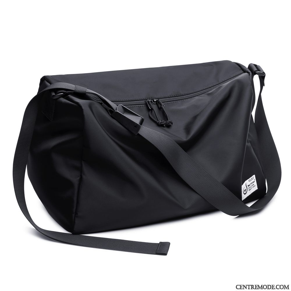 Sac À Dos Randonnée Homme Voyage Entraînement Sport Tendance Sacs À Bandoulière Loisir Noir