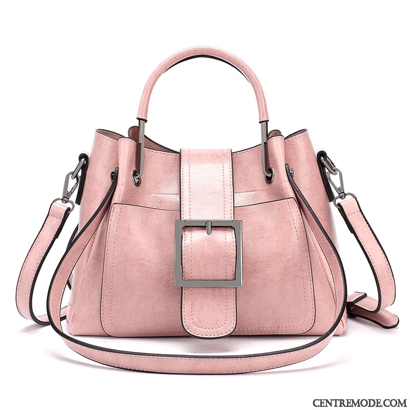 Sac À Main Femme Cuir Véritable Personnalité Sac De Messager Mode All-match Le Nouveau Gris