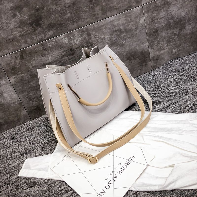 Sac À Main Femme Gros Sac Tendance Europe Grande Capacité Le Nouveau L'automne Blanc