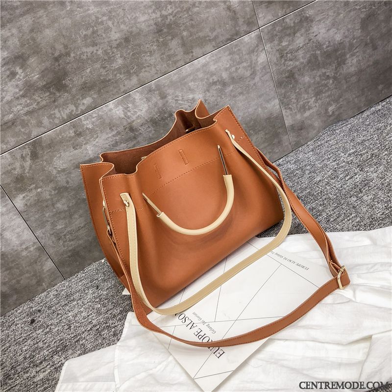 Sac À Main Femme Gros Sac Tendance Europe Grande Capacité Le Nouveau L'automne Blanc