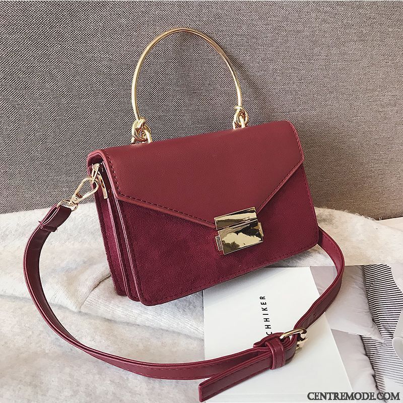 Sac À Main Femme Le Nouveau All-match Petit Givré Tendance Mode Couleur De Contraste Noir