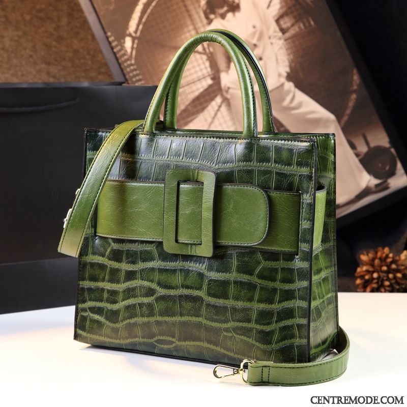 Sac À Main Femme Le Nouveau Texture Gros Maman Cuir Véritable Tendance Rouge