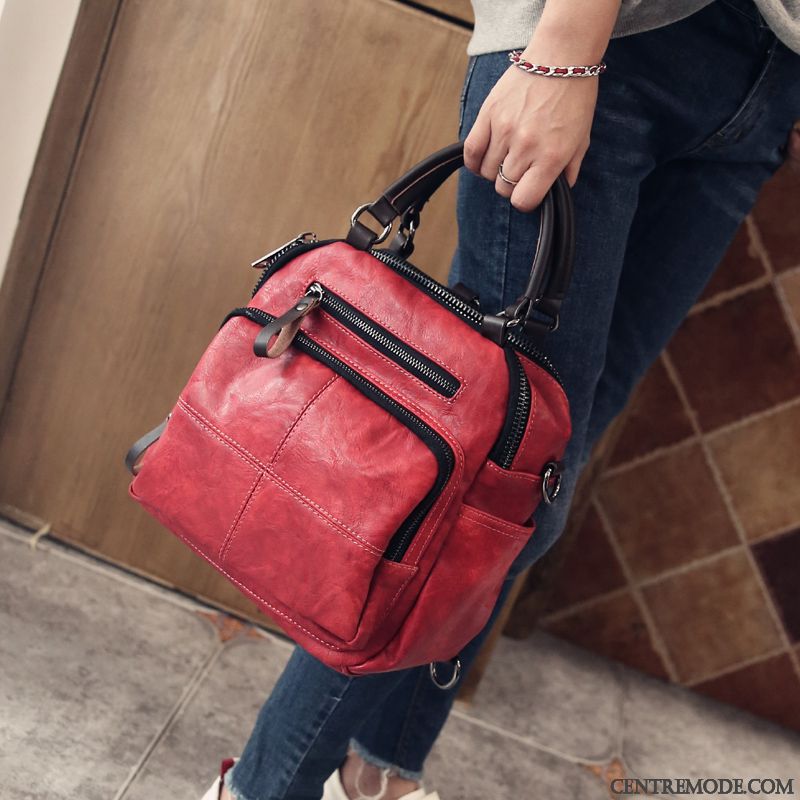 Sac À Main Femme Loisir Nouvelles Arrivées Hiver Sac De Messager Rétro L'automne Rouge