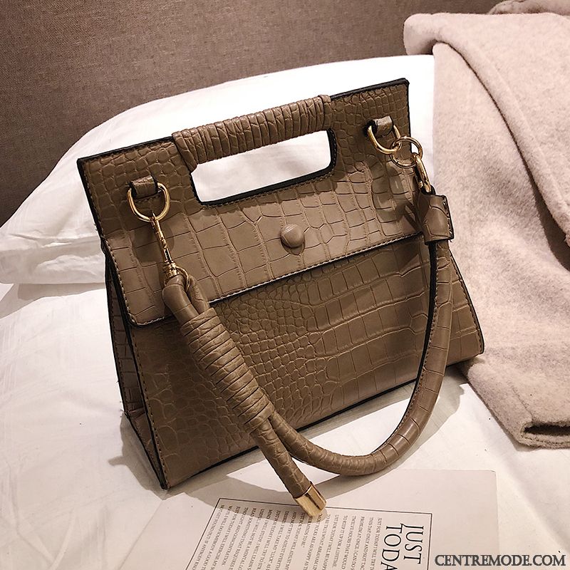 Sac À Main Femme Mode Crocodile Modèle Le Nouveau All-match Petit Rétro