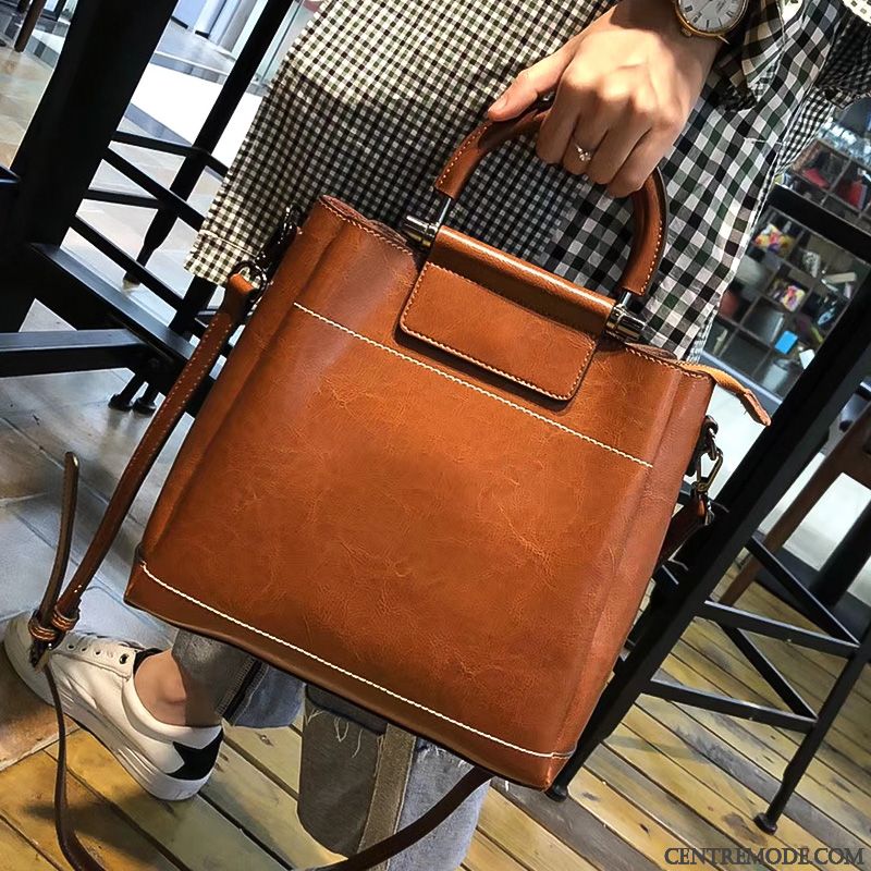 Sac À Main Femme Peau Douce Mode Cuir Véritable All-match Le Nouveau Atmosphère