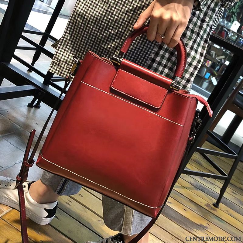 Sac À Main Femme Peau Douce Mode Cuir Véritable All-match Le Nouveau Atmosphère