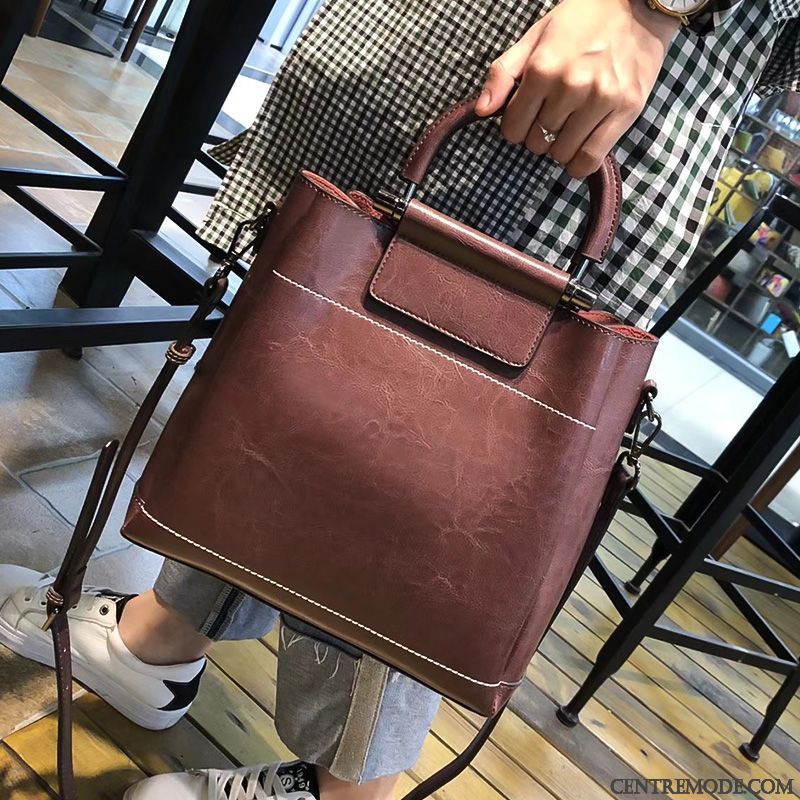 Sac À Main Femme Peau Douce Mode Cuir Véritable All-match Le Nouveau Atmosphère