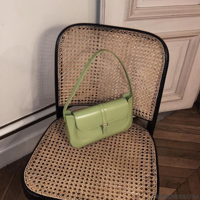 Sac À Main Femme Petit Sacs À Bandoulière Rétro All-match Noir Vert