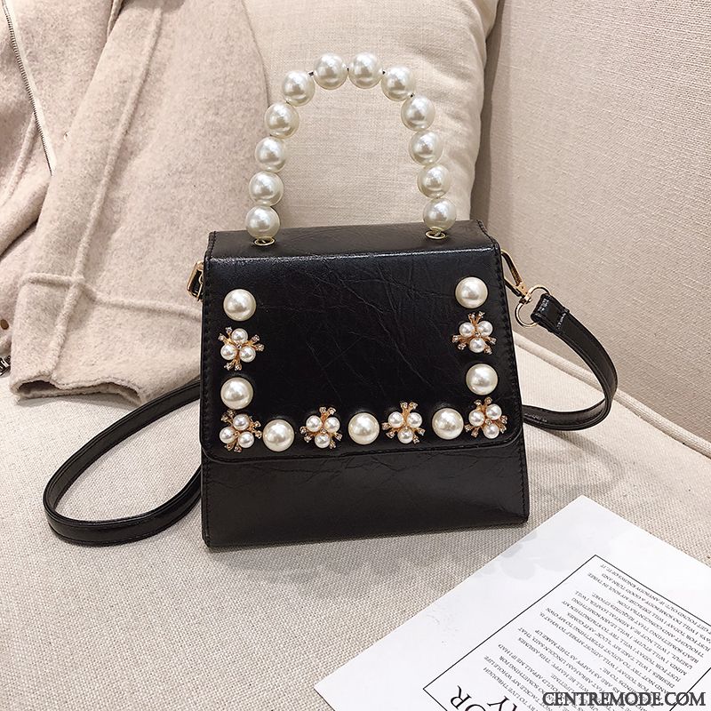 Sac À Main Femme Réseau Le Nouveau All-match Sac De Messager Petit Tendance Noir Rouge