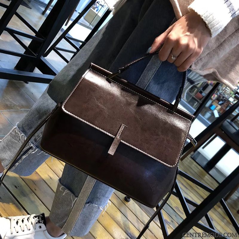 Sac À Main Femme Sac De Messager Le Nouveau Tempérament Tendance Cuir Véritable Mode