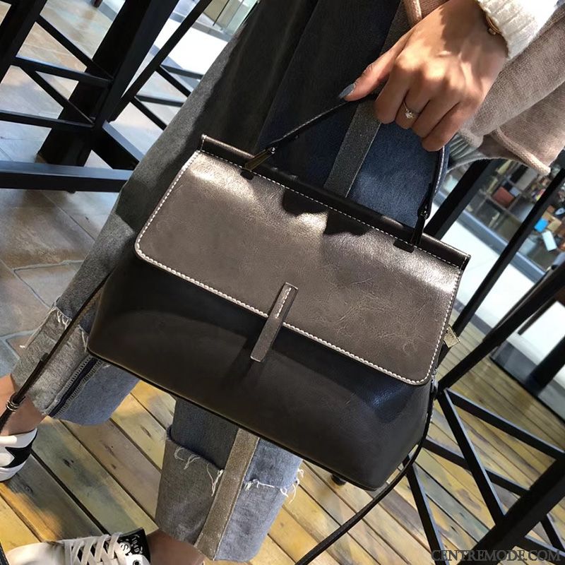 Sac À Main Femme Sac De Messager Le Nouveau Tempérament Tendance Cuir Véritable Mode