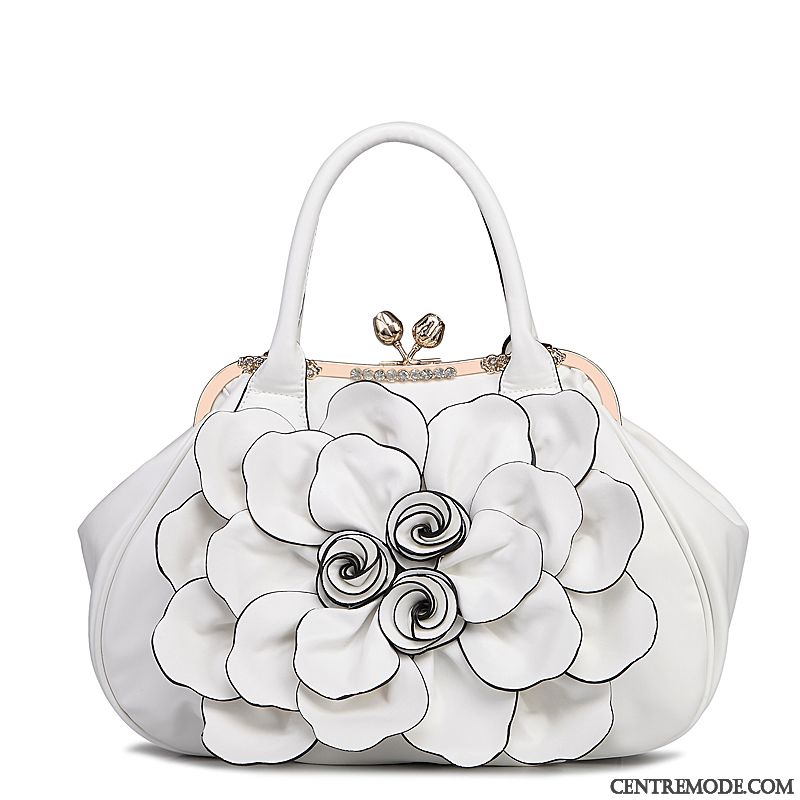 Sac À Main Femme Sac De Messager Printemps Le Nouveau Dames Mode Fleurs Noir