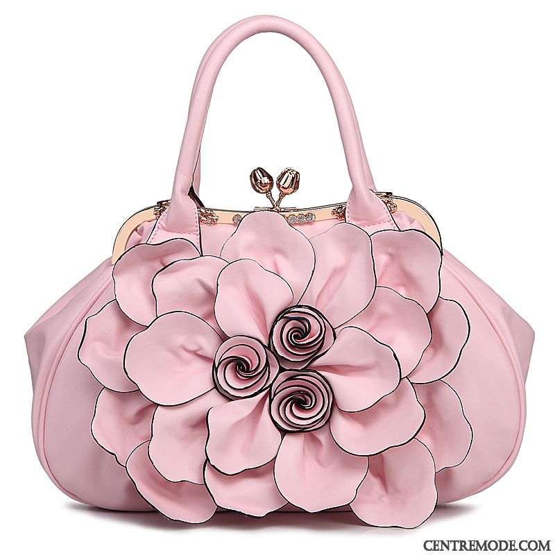 Sac À Main Femme Sac De Messager Printemps Le Nouveau Dames Mode Fleurs Noir