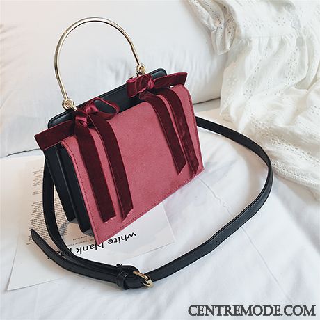 Sac À Main Femme Sacs À Bandoulière Tendance Sac De Messager All-match Portable L'automne Rouge